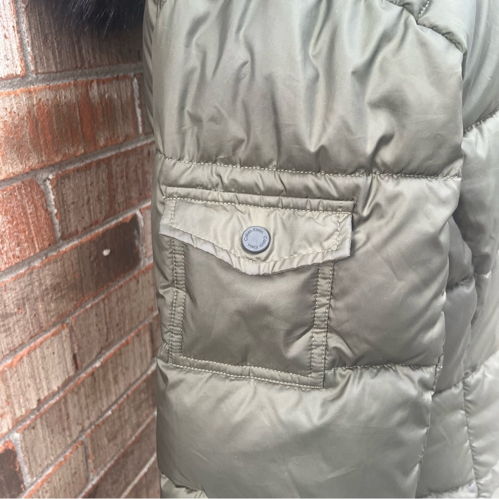 Calvin Klein Sorona Aura 0° F Puffer Coat Women's Size M Forrest Green - Picture 11 of 13